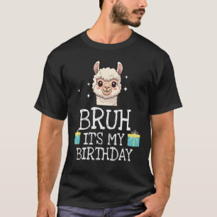 Bruh Its My Birthday Llama Pinata Boy Girl T-Shirt