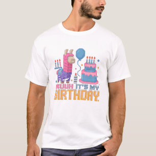 Bruh Its My Birthday Llama Pinata Family Party T-Shirt