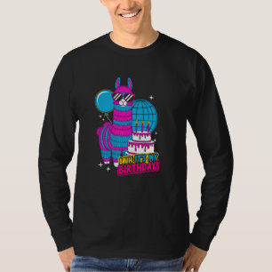 Bruh Its My Birthday Party Llama Family Pinata Boy T-Shirt