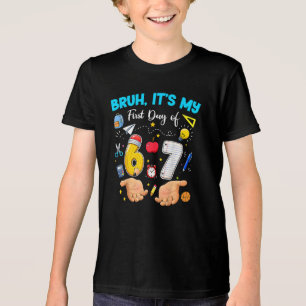 Bruh It's My First Day Back to School Tri-Blend Shirt