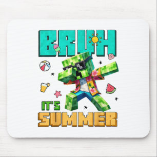 Bruh Its Summer Dabbing Gamer Boy Birthday Video G Mouse Mat