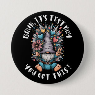 Bruh it's test day you got this funny school motiv 7.5 cm round badge