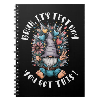 Bruh it's test day you got this funny school motiv notebook