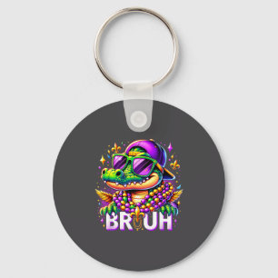 Bruh Mardi Gras Alligator For Kids Boys Mens New O Key Ring