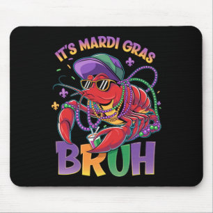 Bruh Mardi Gras Crawfish Boys Kids Mardi Gras Mouse Mat