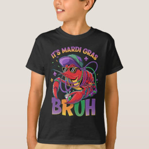 Bruh Mardi Gras Crawfish Boys Kids Mardi Gras T-Shirt