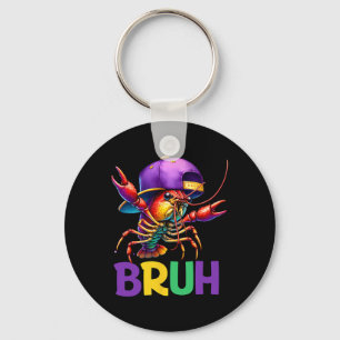 Bruh Mardi Gras Teens Boys Kids Bruh Crawfish Mard Key Ring