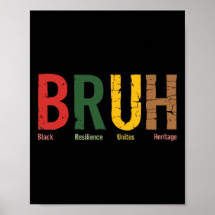 Bruh Meme Celebrate Black History Month Men Women  Poster