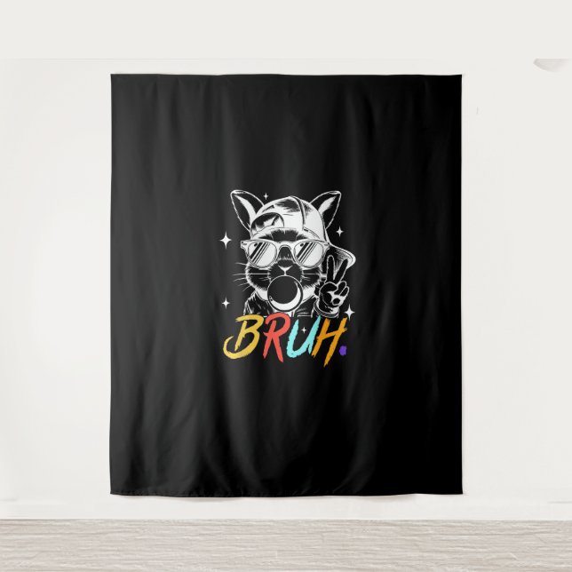 Bruh Meme Easter Cool Bunny Face Sunglasses Men Bo Tapestry (Front)