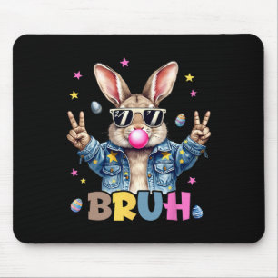 Bruh Meme Easter Day Funny Bunny Eggs Teens Boys K Mouse Mat