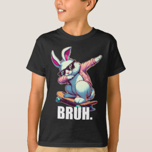 Bruh Meme Easter Day Funny Bunny Eggs Teens Boys K T-Shirt