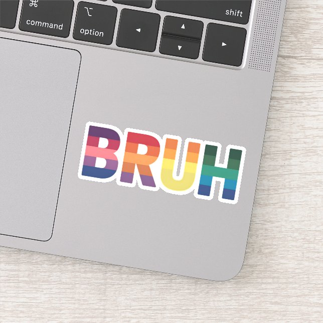 Bruh Meme Funny Saying Bro Greeting Gay LGBT Pride (Detail)