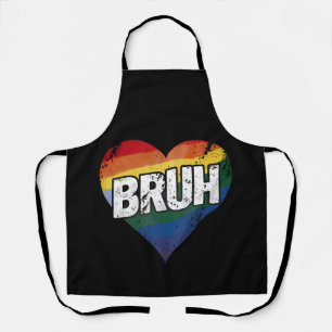 Bruh Meme Funny Saying Bro Greeting Gay LGBT Pride Apron