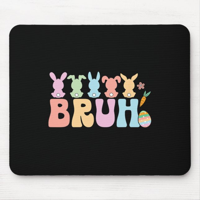 Bruh Meme Funny Saying Bro Greeting Teens Boys Eas Mouse Mat (Front)