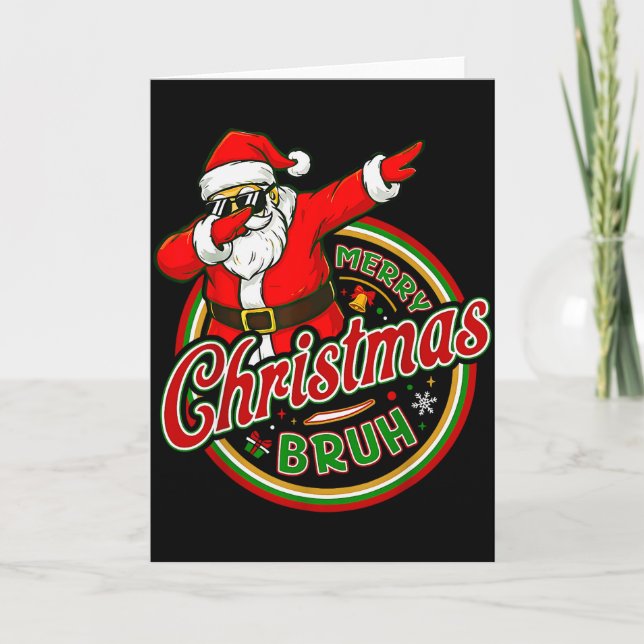 Bruh Meme Funny Saying Bro Greeting Teens Boys Men Card (Front)