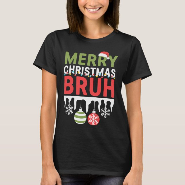 Bruh Meme Funny Saying Bro Greeting Teens Boys Men T-Shirt (Front)