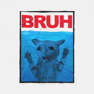 Bruh Meme Funny Saying Brother Greeting Teens Boys Fleece Blanket