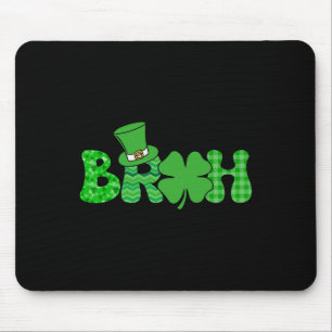 Bruh Meme Funny St Patricks Day Shamrock Irish Mouse Mat
