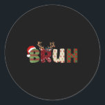 Bruh Merry Christmas Santa Squad Pyjamas Family Xm Classic Round Sticker<br><div class="desc">Bruh Merry Christmas Santa Squad Pyjamas Family Xmas Holiday</div>