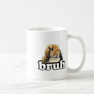 Bruh Mini Holland Lop Bunny Rabbit Lover  Coffee Mug
