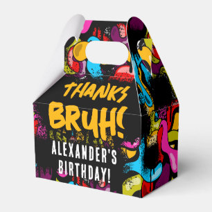 Bruh Neon Graffiti Hip Hop Street Art Birthday Favour Box