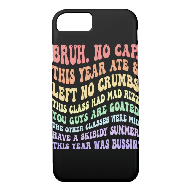 Bruh. No Cap. This Year Ate & Left No Crumbs This  Case-Mate iPhone Case (Back)