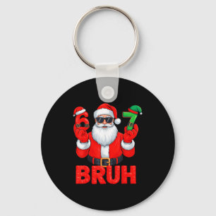 Bruh Six Seven 67 Meme 6 7 Elf Santa Christmas Key Ring
