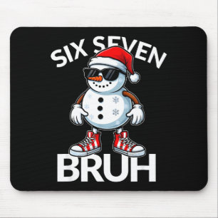 Bruh Six Seven 6 7 Meme Christmas Funny Xmas Mens Mouse Mat