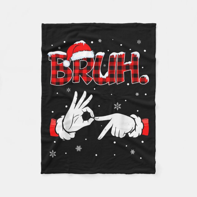 Bruh Six Seven 6 7 Meme Gen Alpha Slang 6 7 Hands  Fleece Blanket (Front)
