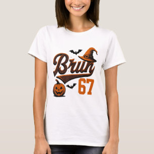 Bruh Six Seven Halloween 6-7 Funny Ghost Slang Fal T-Shirt