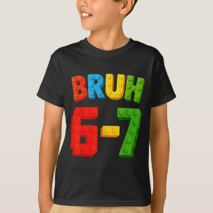 Bruh Six Seven Master Builder Birthday Bday Party T-Shirt