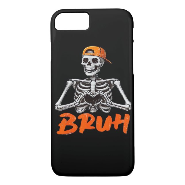 Bruh Skeleton Hand Heart Halloween Costumes Men Cl Case-Mate iPhone Case (Back)