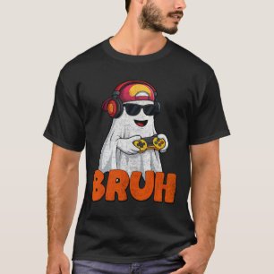 Bruh Spooky Boo Halloween Costume Game Gaming Mens T-Shirt