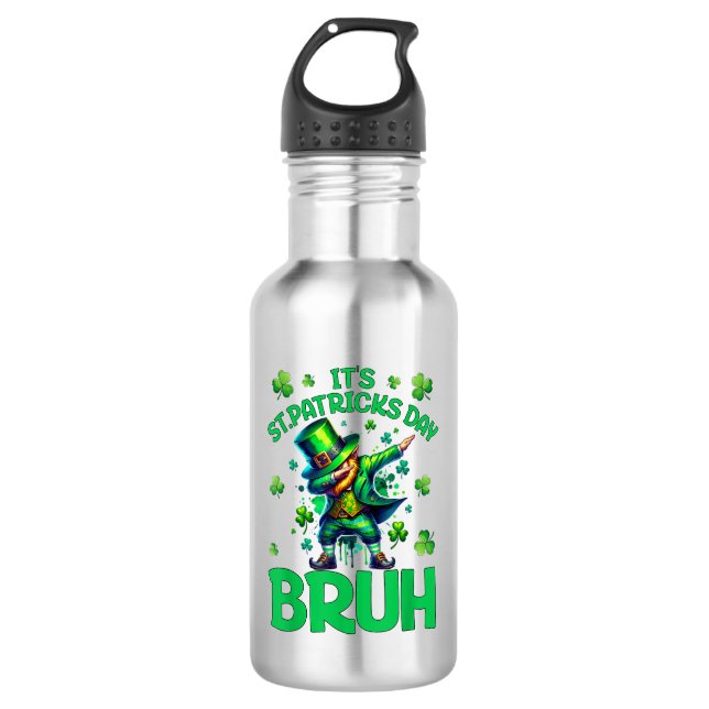 Bruh St Patricks Day 532 Ml Water Bottle (Front)