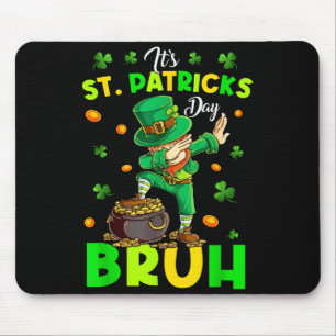 Bruh st patricks day boys kids saint patricks day mouse mat