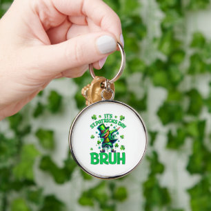 Bruh St Patricks Day Key Ring