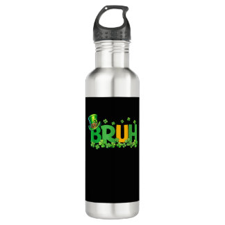 Bruh St Patrick's Day Teens Boys Kids Funny Gift T 710 Ml Water Bottle