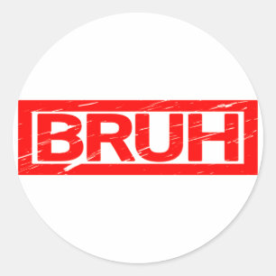 Bruh Stamp Classic Round Sticker