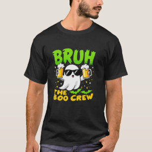 Bruh The Boo Crew Funny Ghost Graphic Halloween T-Shirt