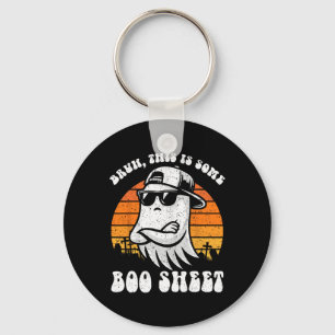 Bruh This Is Some Boo Sheet Funny Halloween Ghost Key Ring