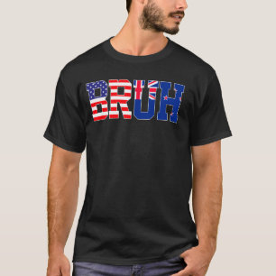 Bruh USA New Zealand Country Flag American New Zea T-Shirt