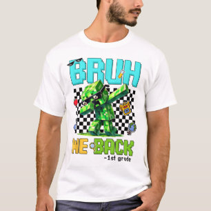 Bruh We Back 1St Grade Back To School Gamer T-Shirt