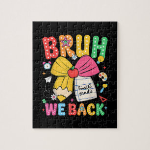 Bruh We Back 4th Grade Back to School Fourth Grade Jigsaw Puzzle