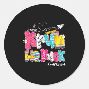 Bruh We Back Counsellors Welcome Back To School Classic Round Sticker
