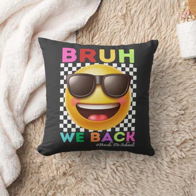 Bruh We Back First Day Of School Back To School Cushion (Blanket)