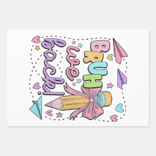 Bruh We Back Funny Back to School Kindergarten Wrapping Paper Sheet