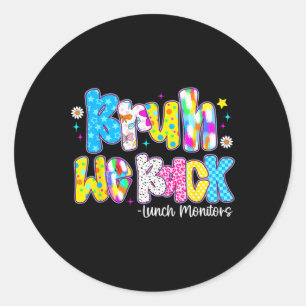 Bruh We Back Lunch Monitors Cute Back To School Classic Round Sticker