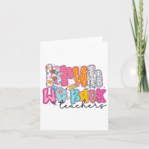 Bruh We Back Teachers Preppy Vintage Back To Schoo Card