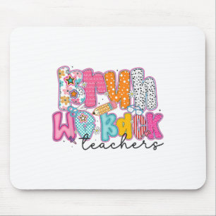Bruh We Back Teachers Preppy Vintage Back To Schoo Mouse Mat