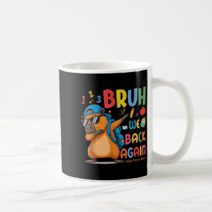 Bruh We Back To School 2nd Grade Teacher Capybara Coffee Mug